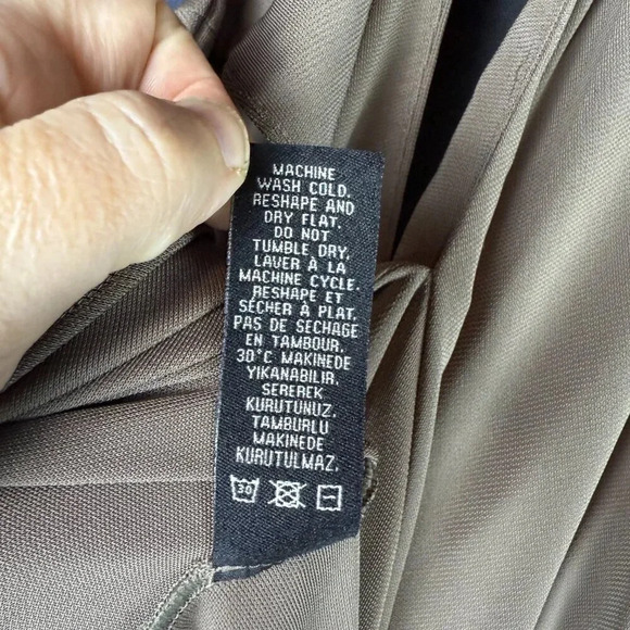 Tibi Greige (gray/beige) V-Neck Sleeveless Maxi Dress, Size Small - Picture 8 of 9